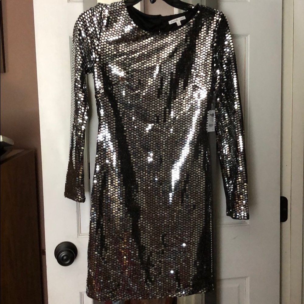 Silver Sequin Dress
